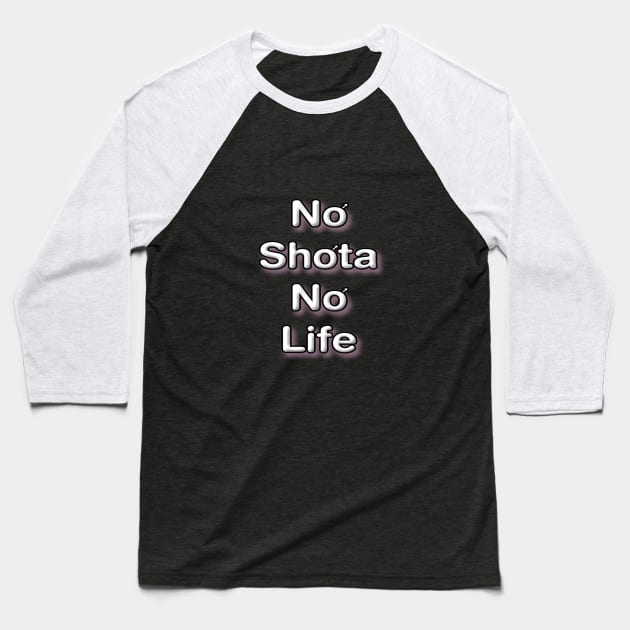 No Shota Sign Baseball T-Shirt by firefawx